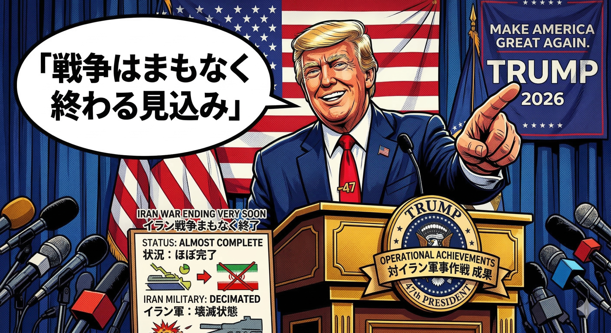 トランプ米大統領 「戦争はまもなく終わる見込み」と発言